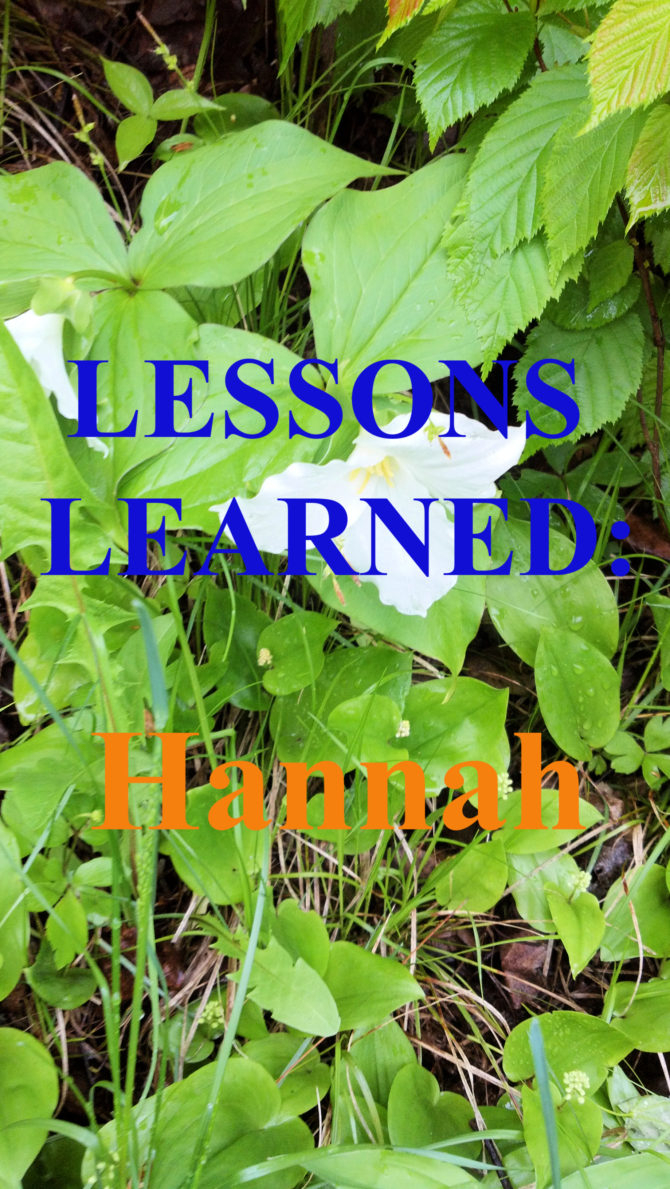 Lessons Learned: Hannah