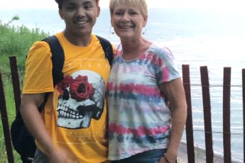 James and his birth Mom Debbie